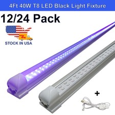 4Ft UV Black Light Bar T8 Integrated Fixtures for DJ Party Club Bar Decoration