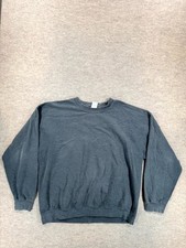 Gildan Sweatshirt Mens XL Dark Gray Long Sleeve Fleece Lined Casual Pullover