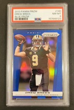 2013 Prizm Drew Brees #140 Blue Prizm - Pop 2 - PSA 8 - HOF - Saints
