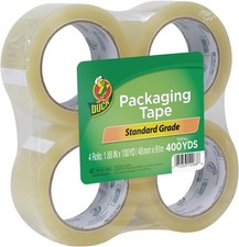 Duck Brand Standard Packaging Tape Refills - 4 Extra 4 Rolls, 400 yds, Clear