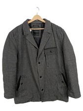 Angelo Litrico giacca cappotto di transizione uomo taglia 46 grigio lana casual