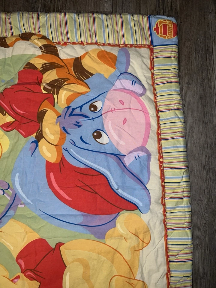 Vtg Disney Winnie the Pooh & Friends Comforter Baby Crib Blanket 38x30 - Image 3 of 4