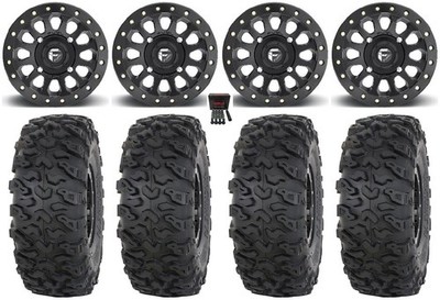 Fuel Vector Bdlk 15'' Wheels Bk 35'' Roctane T4 Tires Can-Am Renegade Outlander
