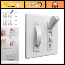Childproof Wall Switch Guard Covers - 8 Pack, Protects Lights Circuits, White