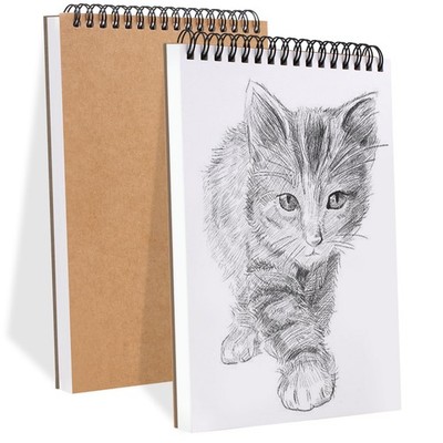 Utron 2 Pack Sketch Book, 5.8  x 8.3  Small Sketch Pad,100GSM/68LB Sketchbook...