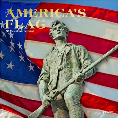 BrownTrout,  Americas Flag Plato Foil 2026 Wall Calendar