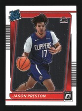 Jason Preston 2021-22 Donruss Optic #160 RC