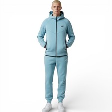 Nike Mens 2 PC Fleece Sweatsuit Size XL Tech/Club Outfit Set Turquoise NWT