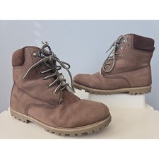 Cloud Nine Sheepskin Brown Leather Lace-Up Winter Boots Men s Size 9 Warm