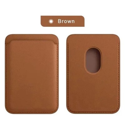 Für Magsafe Karten Etui leder Wallet für iPhone 12 13 14 Pro Max mini Plus Braun