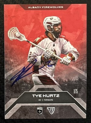 Tye Kurtz SIGNED 2025 TFL Home Floor /75 Oshawa/Albany Firewolves NLL