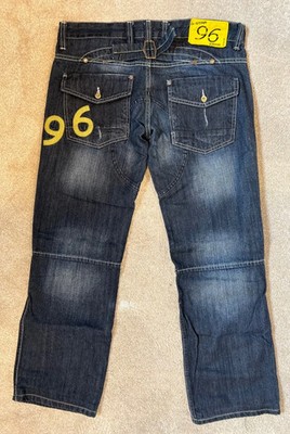 G-STAR Mens Jeans Elwood 96 Blue Denim button fly straight leg Waist 32 leg 29