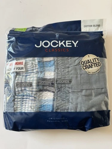 JOCKEY CLASSICS Full Cut Boxers 4 Pairs Size Mens Large 009968/145