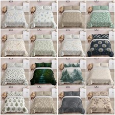 Botanical Prints Dandelions Nature Landscapes Forest Waterfall Duvet Cover Set