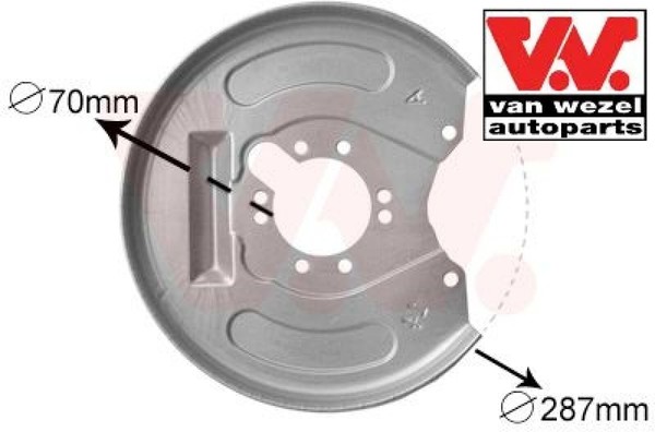 VAN Wezel 3225373 Spritzblech FüR Bremsscheibe FüR Mitsubishi FüR Volvo-image