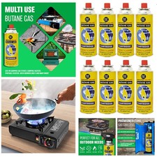 8 X BUTANE GAS BOTTLES CANISTER CAMPING COOKER KITCHEN BBQ GRILL HEATER STOVE