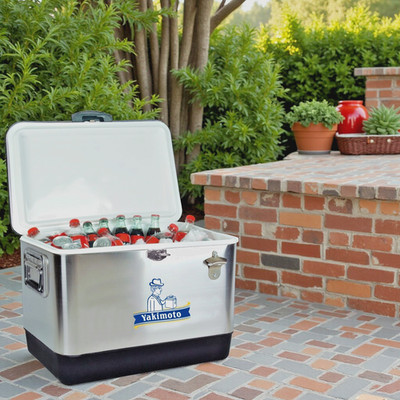 Yakimoto 54-Quart Stainless Steel Cooler for Backyard Garden Family Gatherings