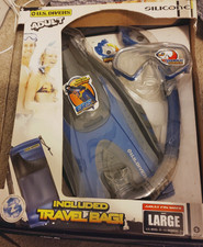 NEW U.S. Divers Adult Snorkeling Set - Mask, Fins, Snorkel, and Gear Bag LARGE