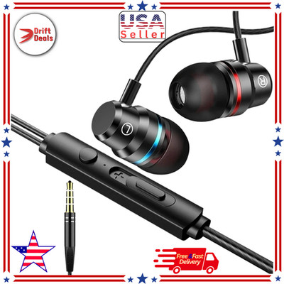 HIFI Bass Stereo Wired Earbuds Headset In-Ear Earphone Headphone MIC 3.5mm USB-C