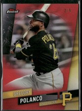 Gregory Polanco 2019 Finest #79 Red Refractor #/5 Pittsburgh Pirates