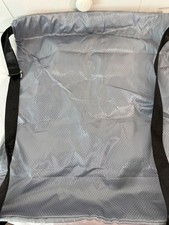 Lightweight Gray Ripstop Nylon Drawstring Backpack Gym Travel Bag with Zipper Po