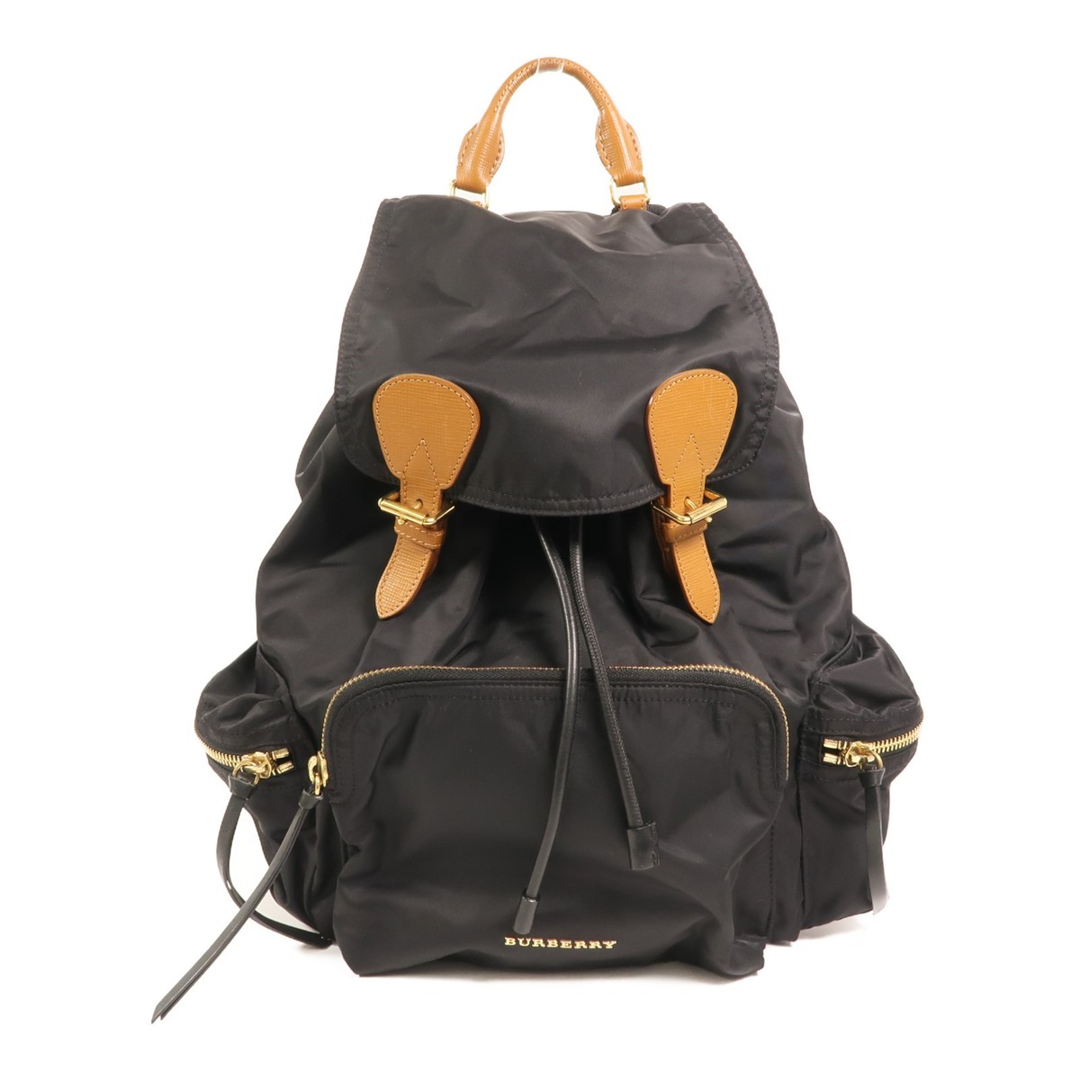 BURBERRY GHW Rucksack Backpack Nylon Black | eBay