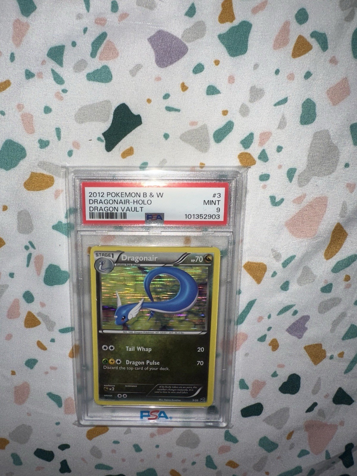 2012 POKEMON B&W DRAGON VAULT #3 DRAGONAIR-HOLO PSA 9