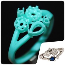 5 pcs Ring Wax patterns for Lost Wax Casting Gold Jewelry/waxes 60677
