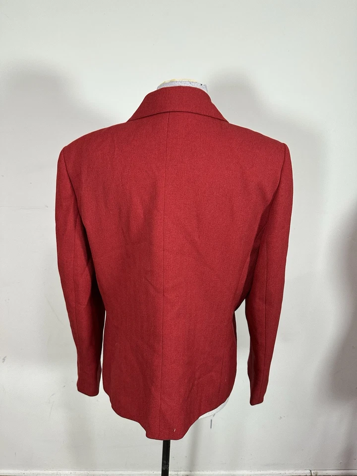 Jones Wear Women’s Red Color Long Sleeve Jacket Size 16  - Image 4 of 4