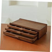 PRO Wood Artist Supply Storage Box - 3 Drawers Art Supply Storage Box - Solid