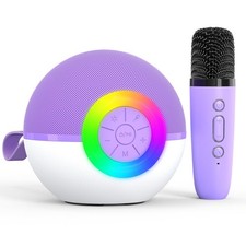 Heroange Karaoke Microphone Machine Toys for Kids Adults, Mini Purple