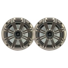 Kicker 6.5" 195 Watt Max Power Boat Audio Speakers Pair with Silver Grilles