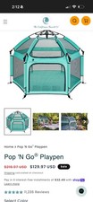 California Beach Co. : Pop N Go Playpen Indoor-Outdoor W/ Play Mat included