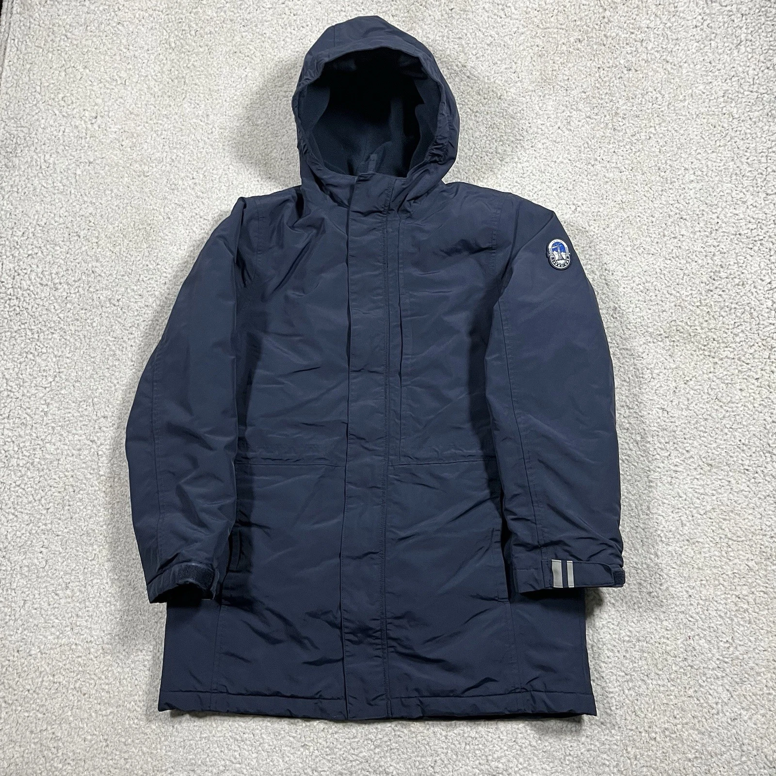 Lands End Squall Jacket Kids Boys L 10-12 Parka Grow A Long Winter Coat Lined
