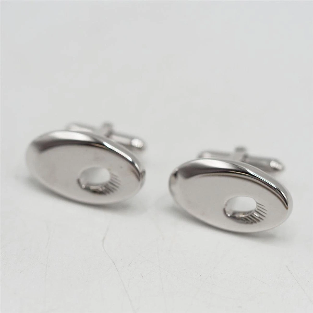 Boutons De Manchette Swank Ovales Lucite Couleur Canneberge Doré