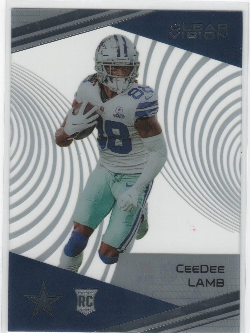 CeeDee Lamb 2020 Panini Chronicles #CV-13 Clear Vision Rookies Dallas Cowboys
