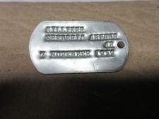 Vintage Rhode Island Military Issue Dog Tag - Closed Dump Find
