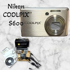 Nikon COOLPIX S600 Digital Camera Champagne Gold Tested Retro Style