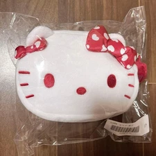 Sanrio Hello Kitty Christmas Face Pouch 6x4.3in New Collaboration Cosmetic Bag