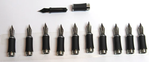 LOT OF 10  MEDIUM FOUNTAIN PEN NIB ASSEMBLY- IRIDIUM GERMANY-C - product listing photo