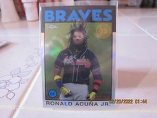 Ron Acuna Jr Lot of (2) 2021 Topps Chrome #86BC-3 and 2021 Topps GQ #TOD-10 