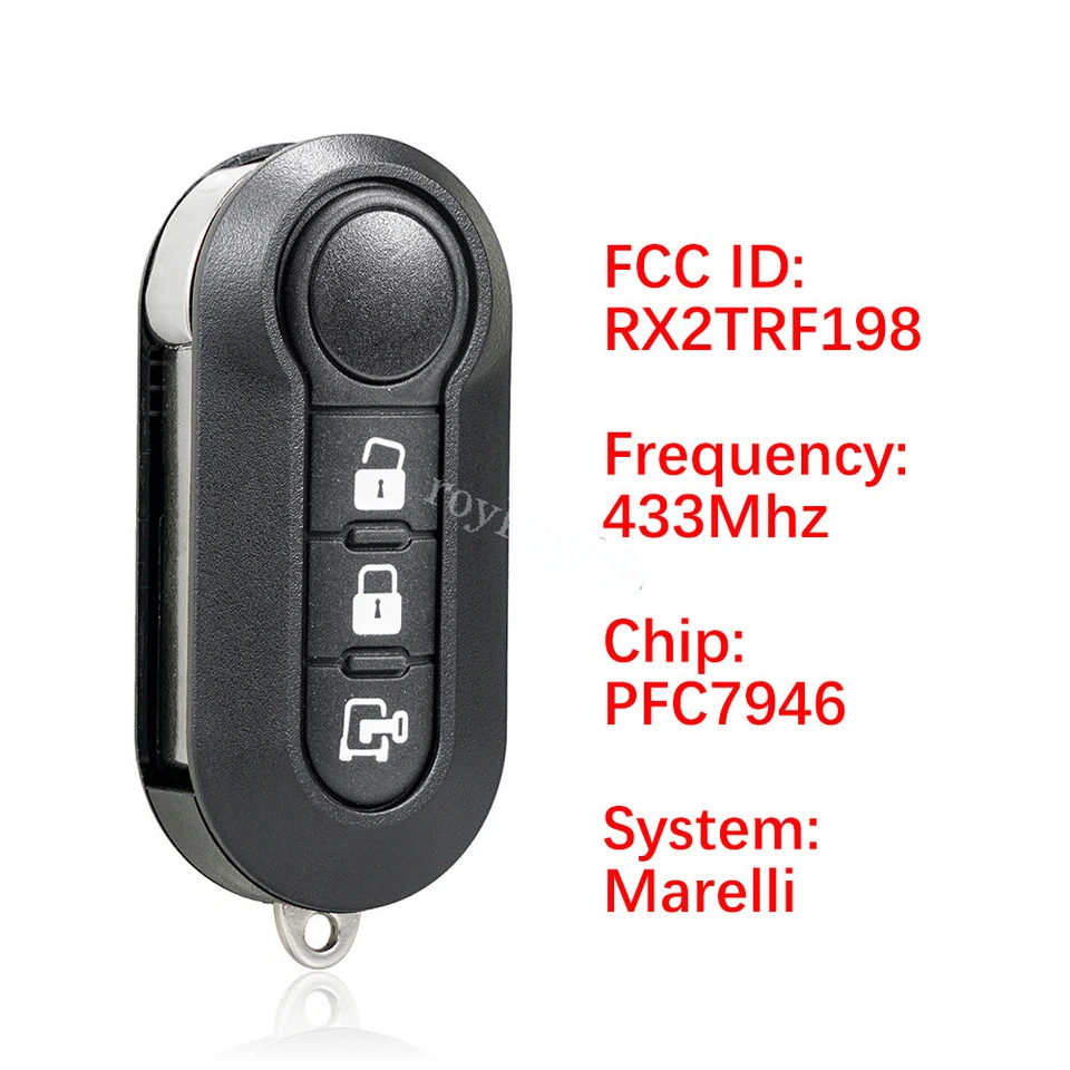 2 Llaveros abatibles inteligentes para Dodge RAM ProMaster 1500 2500 3500 2015-2019 RX2TRF198 Foto 2 de 4