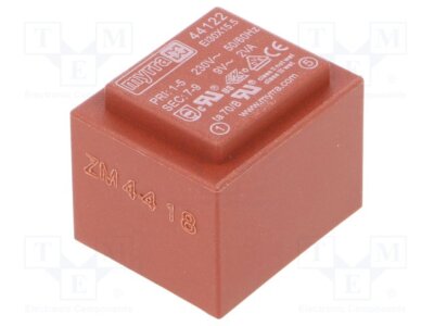  Transformator: überzogen 230VAC 222mA 9V 2VA  Montage: PCB 44122