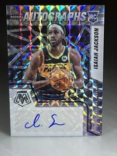 2021-22 Mosaic Isaiah Jackson RC #RAM-IJS Silver Mosaic Prizm Rookie Auto Pacers
