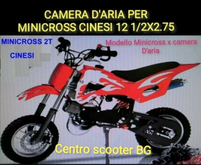 Coppia Camere D'aria 80/100-12 - Mini Cross, Pit Bike, Minimoto - Valvola Curva TR87