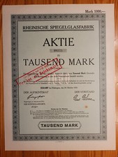 D: Rheinische Spiegelglassfabrik, Eckamp b. Ratingen, 1922, 1000 M *