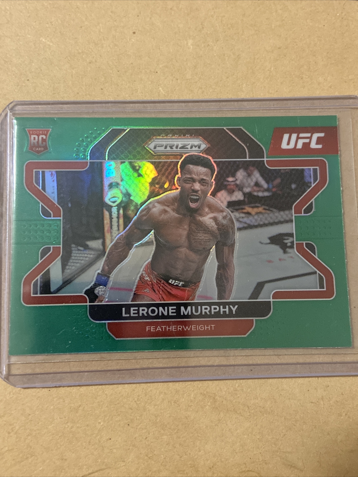 Lerone Murphy 2022 Panini Prizm UFC Green Prizm Rookie Card SP #6 Featherweight
