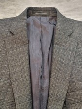 40R Men's MICHAEL KORS Blazer Windowpane Hazy Gray 2 Button Sport Coat