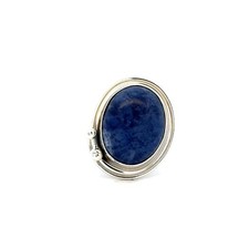 Sterling Silver Sodalite Ring Size 5.75 -Stone 15 x 19 mm