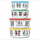 Pyrex 8-Piece Disney Mickey Mouse and Friends Decorated Food Storage Set USA